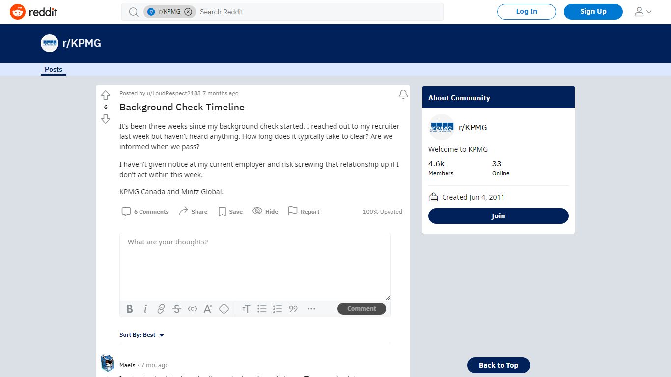 Background Check Timeline : KPMG - reddit